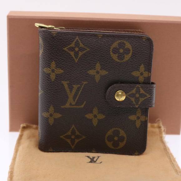 LOUIS VUITTON Monogram Compact Zip Wallet M61667 LV Auth 50449 - Picture 12 of 16